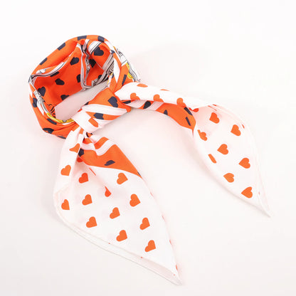 Hermès Carré 90 "BRIDES de GALA LOVE" Silk handkerchief in Red x White