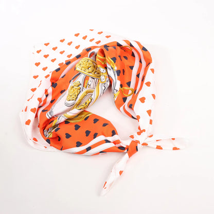 Hermès Carré 90 "BRIDES de GALA LOVE" Silk handkerchief in Red x White