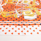 Hermès Carré 90 "BRIDES de GALA LOVE" Silk handkerchief in Red x White