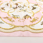 Hermès Carré 90 "La Cle des Champs" Silk handkerchief in Pink
