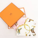 Hermès Carré 90 "La Cle des Champs" Silk handkerchief in Pink