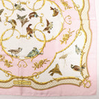 Hermès Carré 90 "La Cle des Champs" Silk handkerchief in Pink