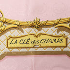 Hermès Carré 90 "La Cle des Champs" Silk handkerchief in Pink