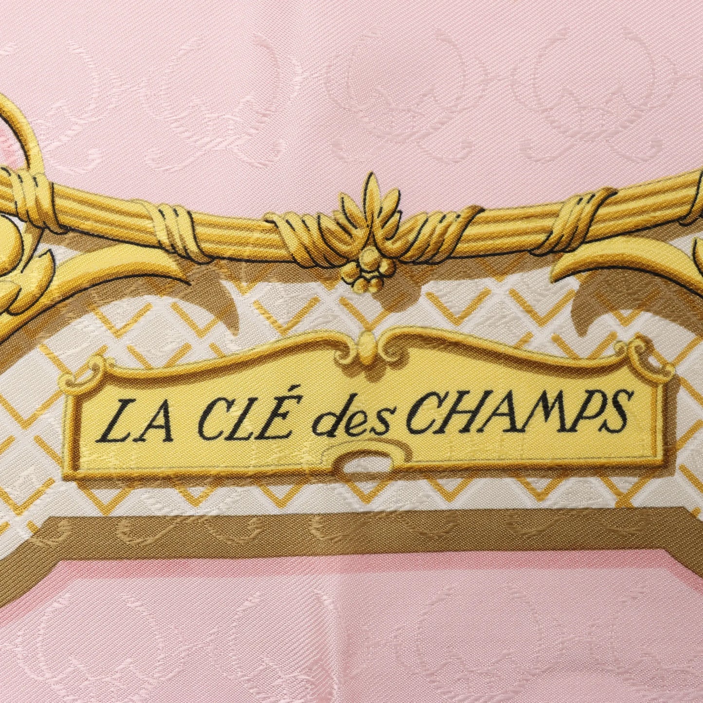 Hermès Carré 90 "La Clé des Champs" Mouchoir en soie en rose