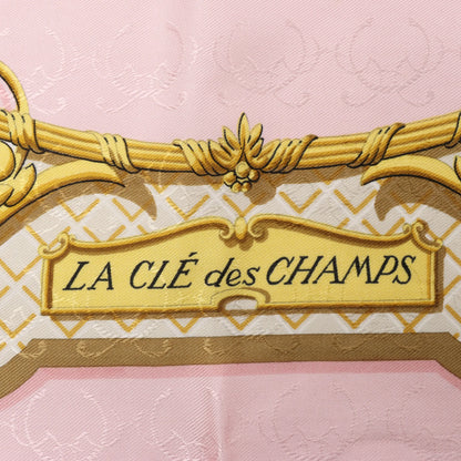 Hermès Carré 90 "La Clé des Champs" Mouchoir en soie en rose