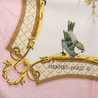Hermès Carré 90 "La Cle des Champs" Silk handkerchief in Pink