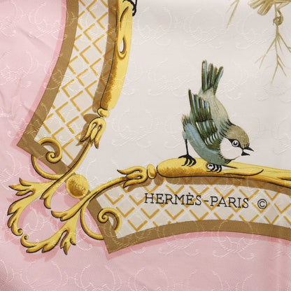 Hermès Carré 90 "La Clé des Champs" Mouchoir en soie en rose