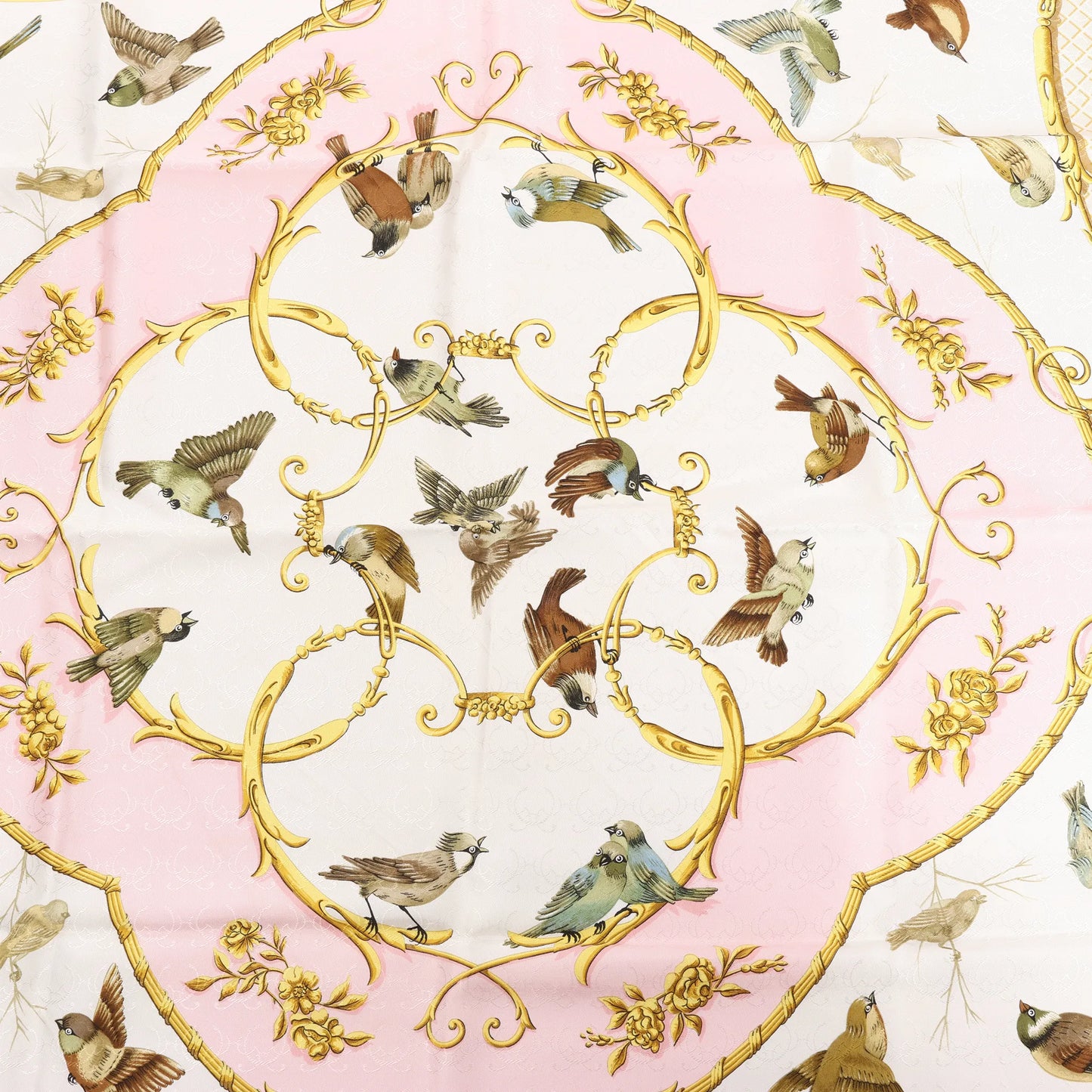 Hermès Carré 90 "La Clé des Champs" Mouchoir en soie en rose