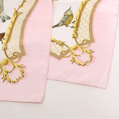 Hermès Carré 90 "La Clé des Champs" Mouchoir en soie en rose