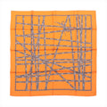 Hermès Carré 90 "Bolduc Ribbon" Pañuelo de seda en naranja