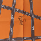 Hermès Carré 90 "Bolduc Ribbon" Silk handkerchief in Orange