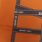 Hermès Carré 90 "Bolduc Ribbon" Silk handkerchief in Orange