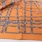 Hermès Carré 90 "Bolduc Ribbon" Silk handkerchief in Orange