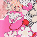 Hermès Carré 90 "CA DECOIFFE" Silk handkerchief in Pink