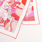 Hermès Carré 90 "CA DECOIFFE" Silk handkerchief in Pink