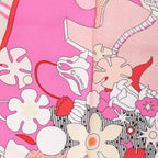 Hermès Carré 90 "CA DECOIFFE" Silk handkerchief in Pink