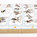 Hermès Carré 90 "CADRE NOIR" Silk handkerchief in Beige