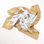 Hermès Carré 90 "CADRE NOIR" Silk handkerchief in Beige