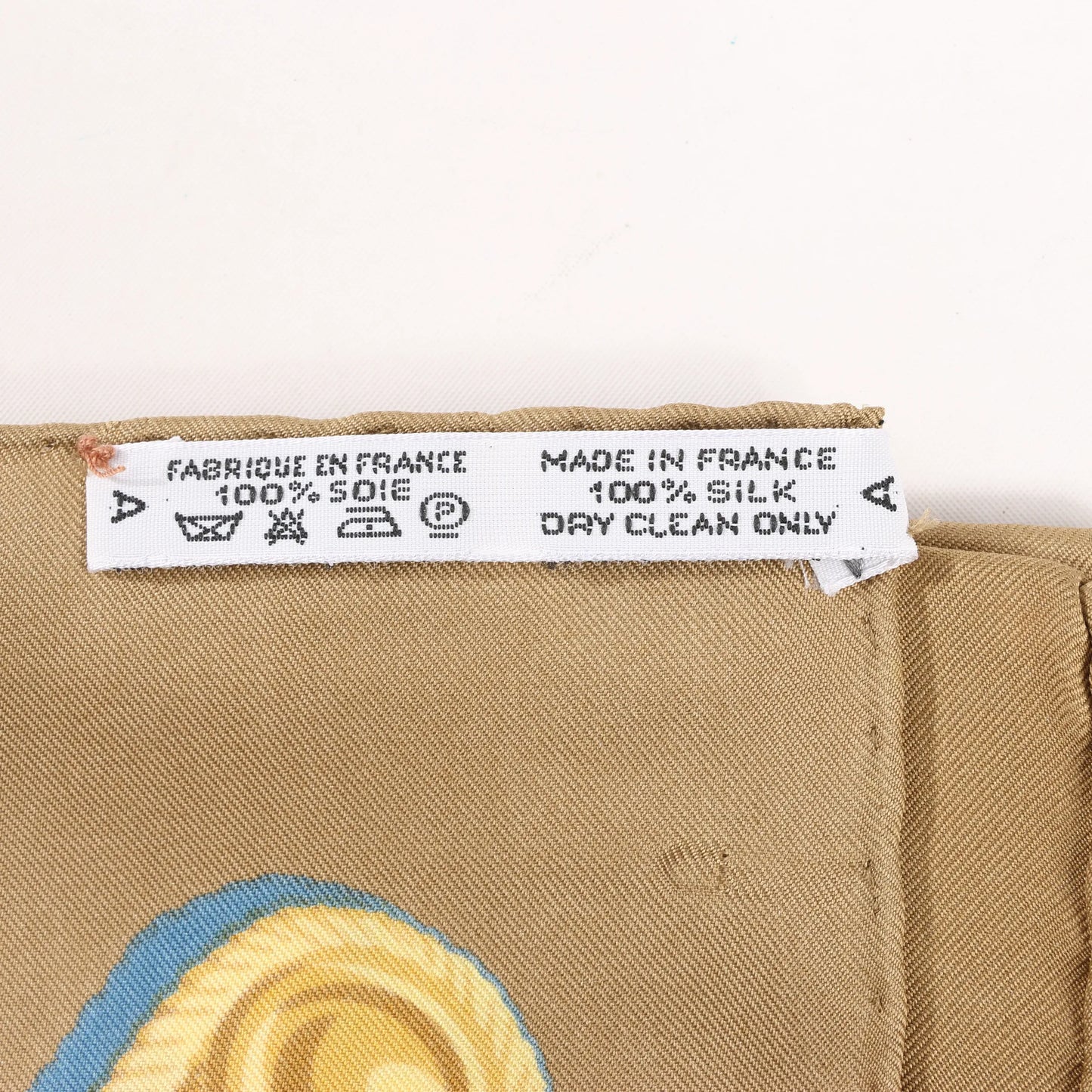 Hermès Carré 90 "CADRE NOIR" Silk handkerchief in Beige