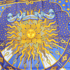Hermès Carré 90 "CARPE DIEM" Silk handkerchief in Blue