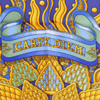 Hermès Carré 90 "CARPE DIEM" Silk handkerchief in Blue