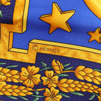 Hermès Carré 90 "CARPE DIEM" Silk handkerchief in Blue