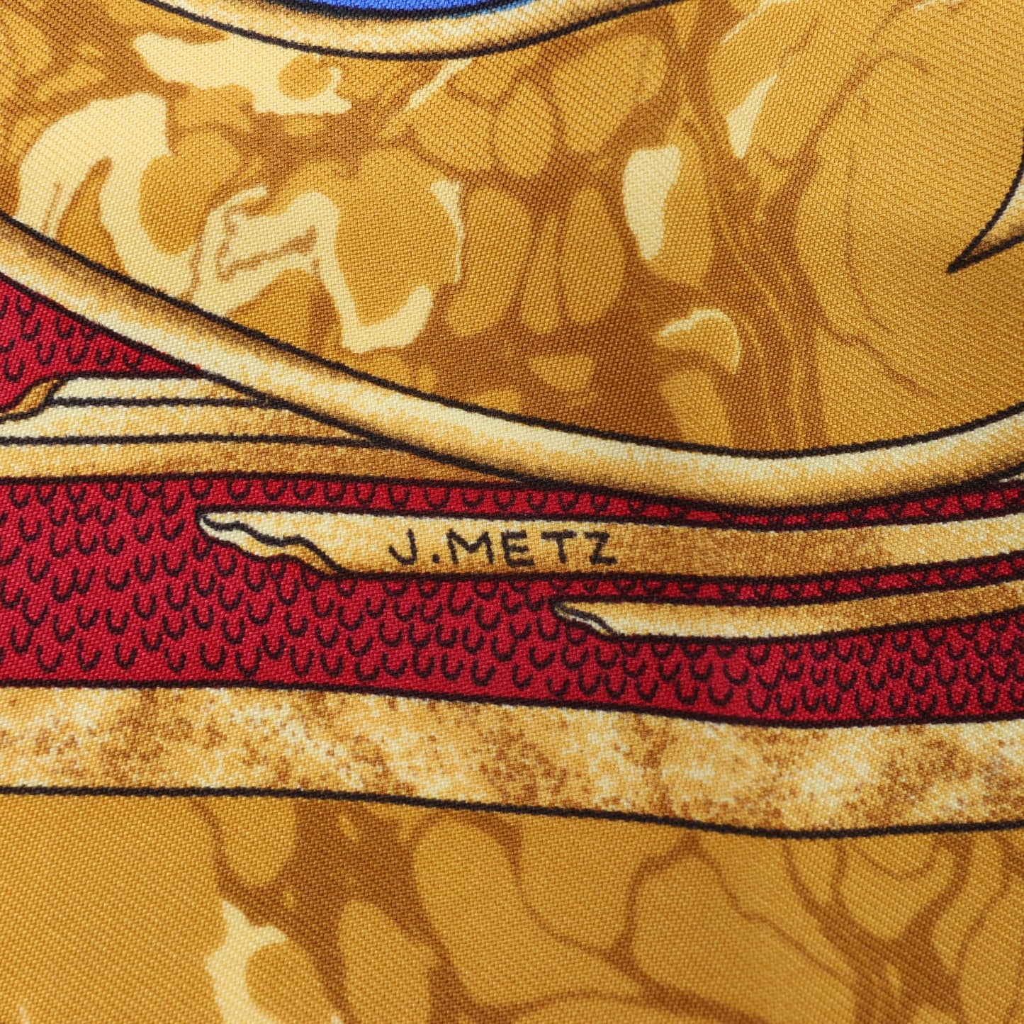 Hermès Carré 90 "CARPE DIEM" 100% Silk Scarf in Red