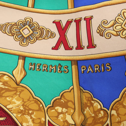 Hermès Carré 90 "CARPE DIEM" 100% Silk Scarf in Red