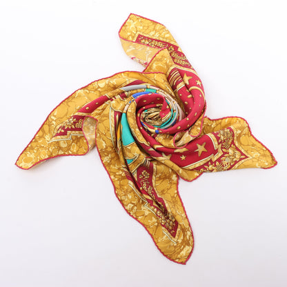 Hermès Carré 90 "CARPE DIEM" 100% Silk Scarf in Red