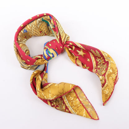 Hermès Carré 90 "CARPE DIEM" 100% Silk Scarf in Red