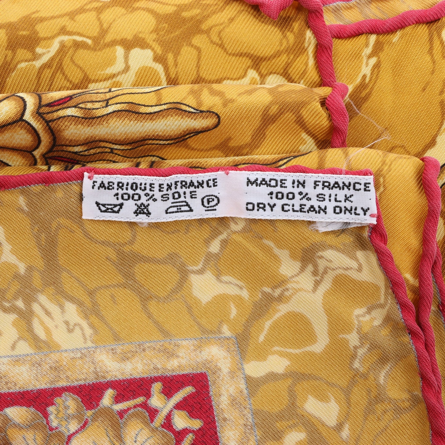 Hermès Carré 90 "CARPE DIEM" 100% Silk Scarf in Red