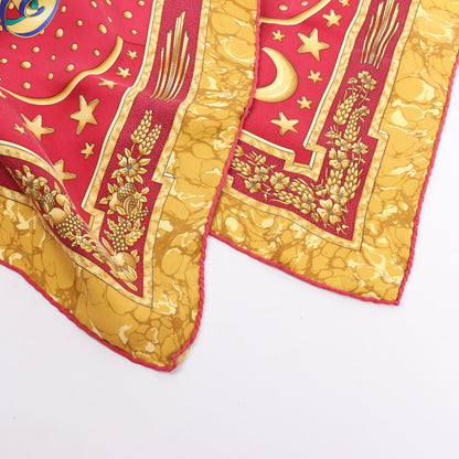Hermès Carré 90 "CARPE DIEM" 100% Silk Scarf in Red