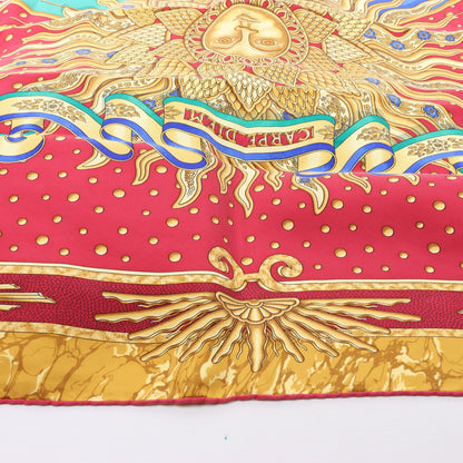 Hermès Carré 90 "CARPE DIEM" 100% Silk Scarf in Red