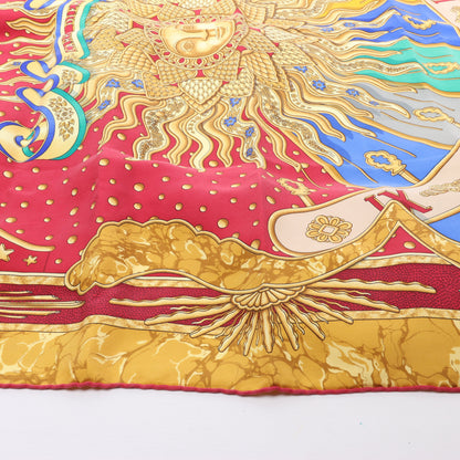 Hermès Carré 90 "CARPE DIEM" 100% Silk Scarf in Red