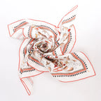 Hermès Carré 90 "CARRE KANTHA" Silk handkerchief in Ecru