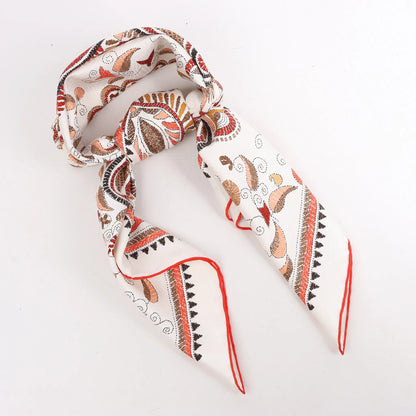 Hermès Carré 90 "CARRE KANTHA" Silk handkerchief in Ecru