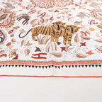 Hermès Carré 90 "CARRE KANTHA" Silk handkerchief in Ecru