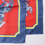 Hermès Carré 90 "CARROUSEL" Silk handkerchief in Red
