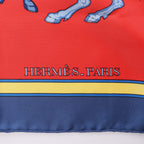 Hermès Carré 90 "CARROUSEL" Silk handkerchief in Red