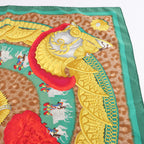 Hermès Carré 90 "CASQUES et PLUMETS" Silk handkerchief in Green