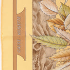 Hermès Carré 90 "CASSE NOISETTE" Silk handkerchief in Yellow x Brown