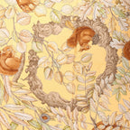 Hermès Carré 90 "CASSE NOISETTE" Silk handkerchief in Yellow x Brown