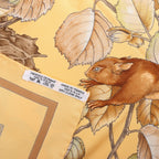 Hermès Carré 90 "CASSE NOISETTE" Silk handkerchief in Yellow x Brown