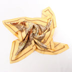 Hermès Carré 90 "CASSE NOISETTE" Silk handkerchief in Yellow