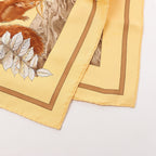 Hermès Carré 90 "CASSE NOISETTE" Silk handkerchief in Yellow
