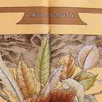 Hermès Carré 90 "CASSE NOISETTE" Silk handkerchief in Yellow