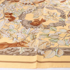 Hermès Carré 90 "CASSE NOISETTE" Silk handkerchief in Yellow