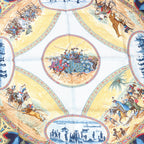 Hermès Carré 90 "CAVALIERS PEULS" Silk handkerchief in Navy Blue