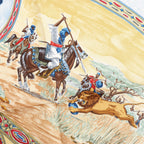 Hermès Carré 90 "CAVALIERS PEULS" Silk handkerchief in Navy Blue