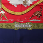 Hermès Carré 90 "CHARREADA" Silk handkerchief in Navy Blue x Red
